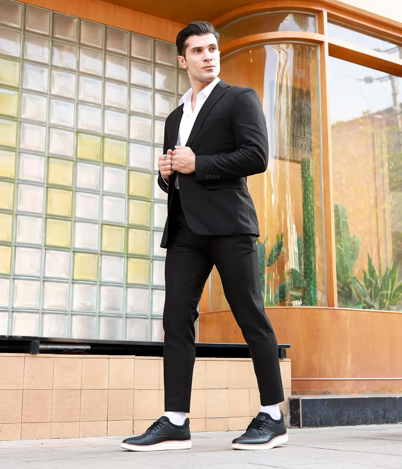 Men's Casual Dress Shoes Semi-Formal Derby Brogue Slip on Oxfords Sneakers
