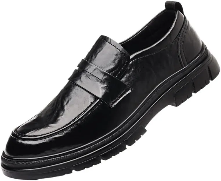 Men’s Dress Shoes Classic Slip On Leather Oxfords Business Formal Oxford Shoes Mens Fashion Wedding Tuxedo Derby Shoes