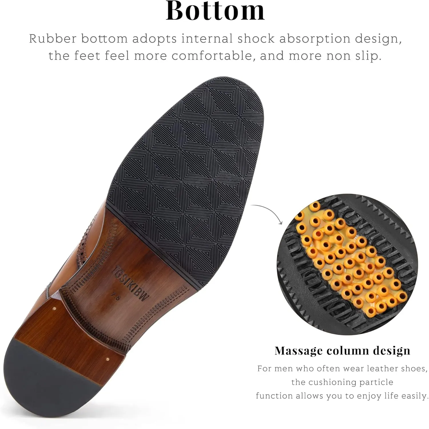 Men's Dress Shoes for Men Genuine Leather Modern Formal Business Derby Shoes