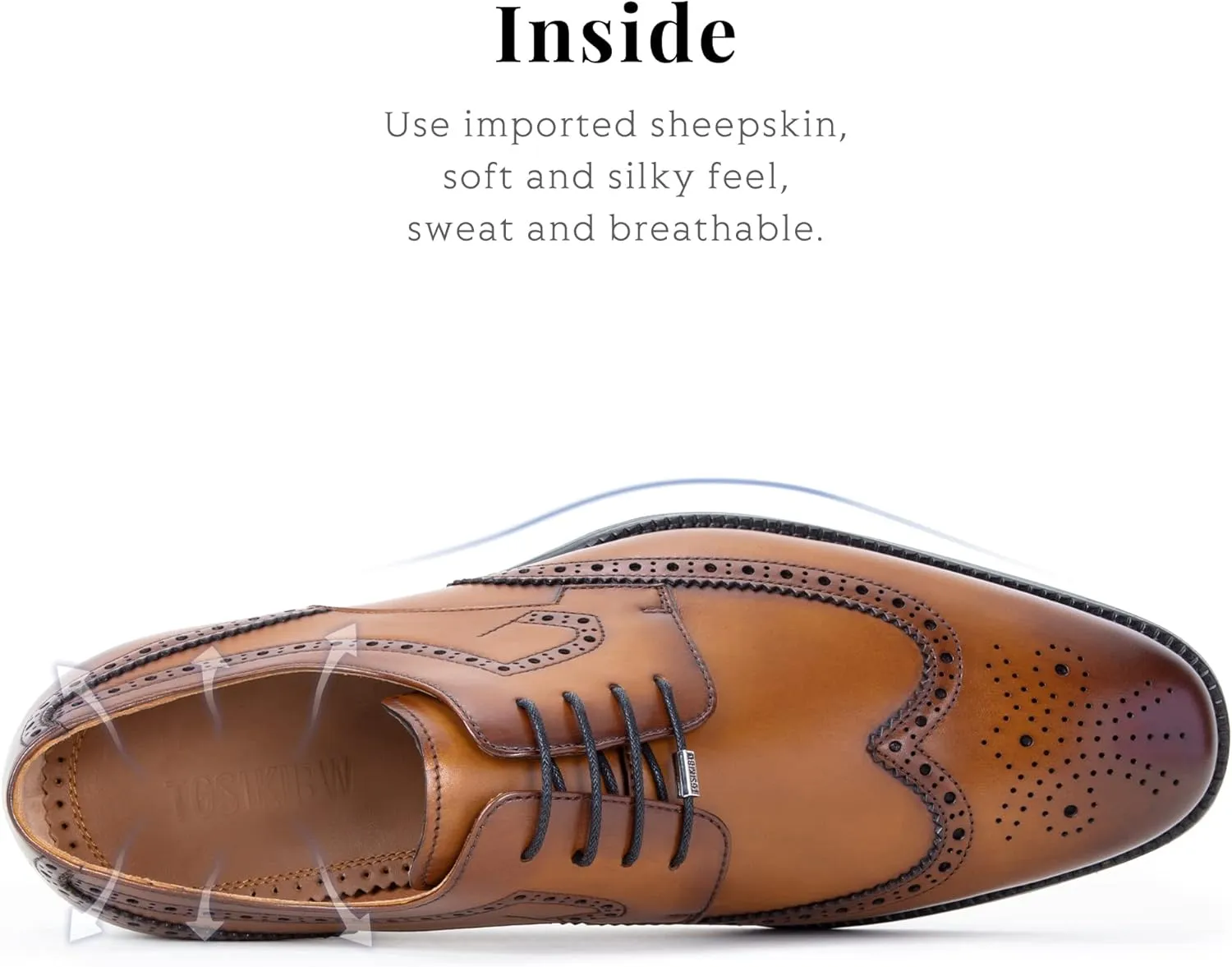 Men's Dress Shoes for Men Genuine Leather Modern Formal Business Derby Shoes