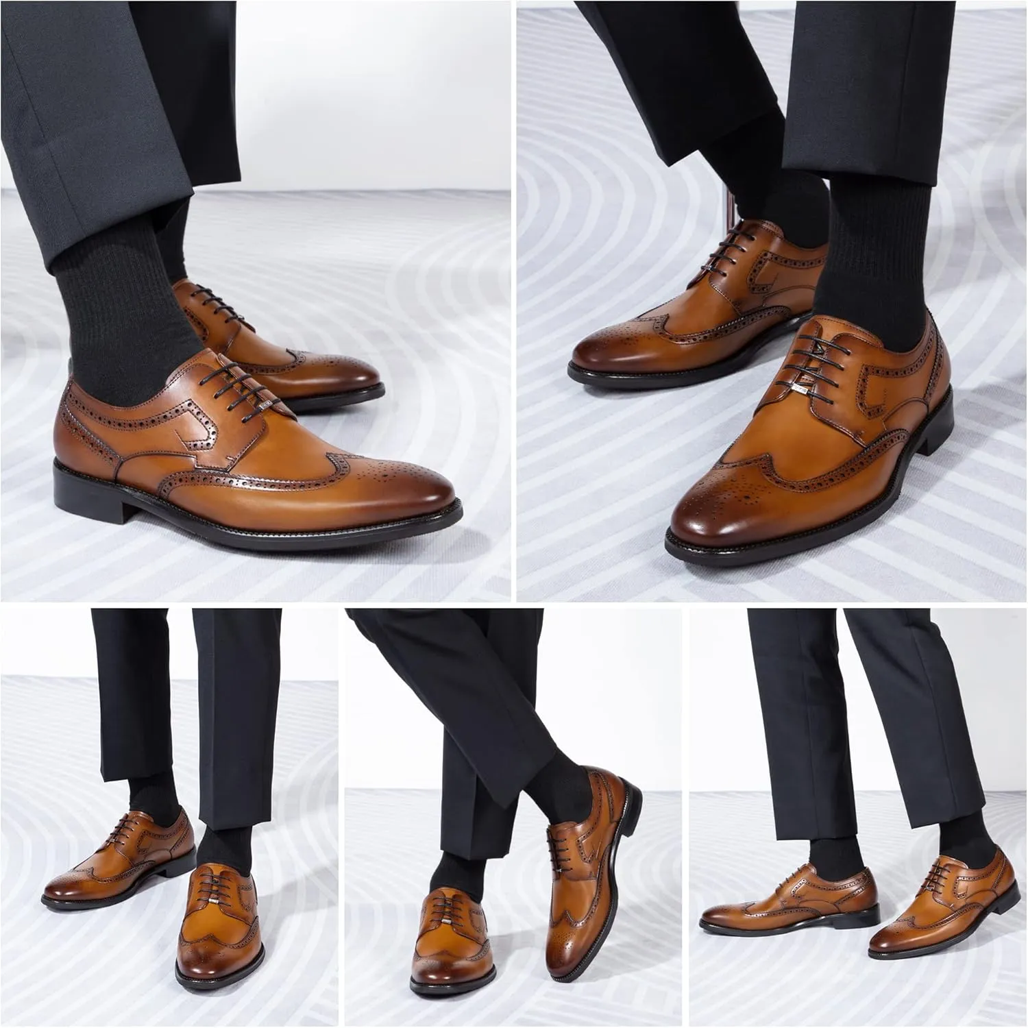 Men's Dress Shoes for Men Genuine Leather Modern Formal Business Derby Shoes