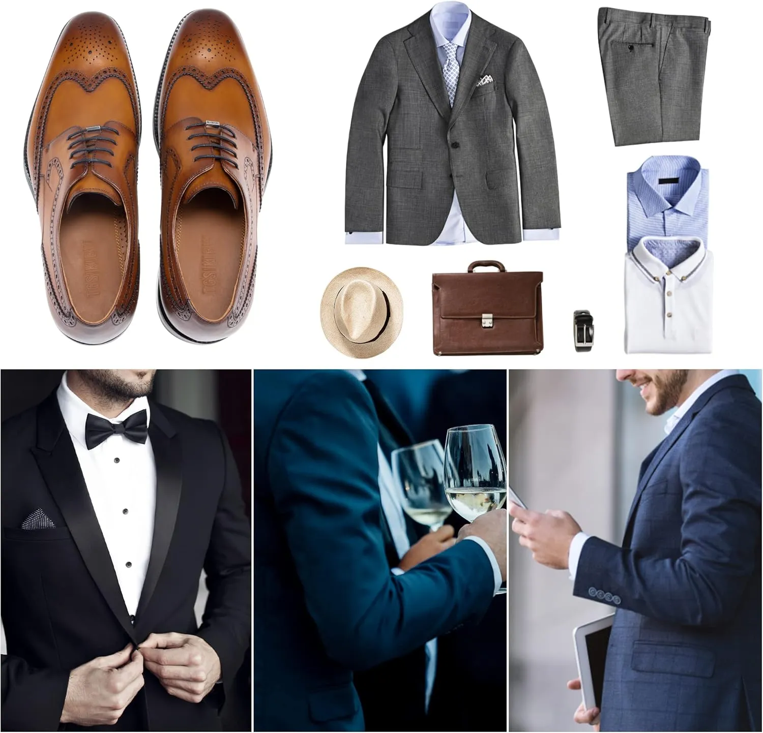 Men's Dress Shoes for Men Genuine Leather Modern Formal Business Derby Shoes