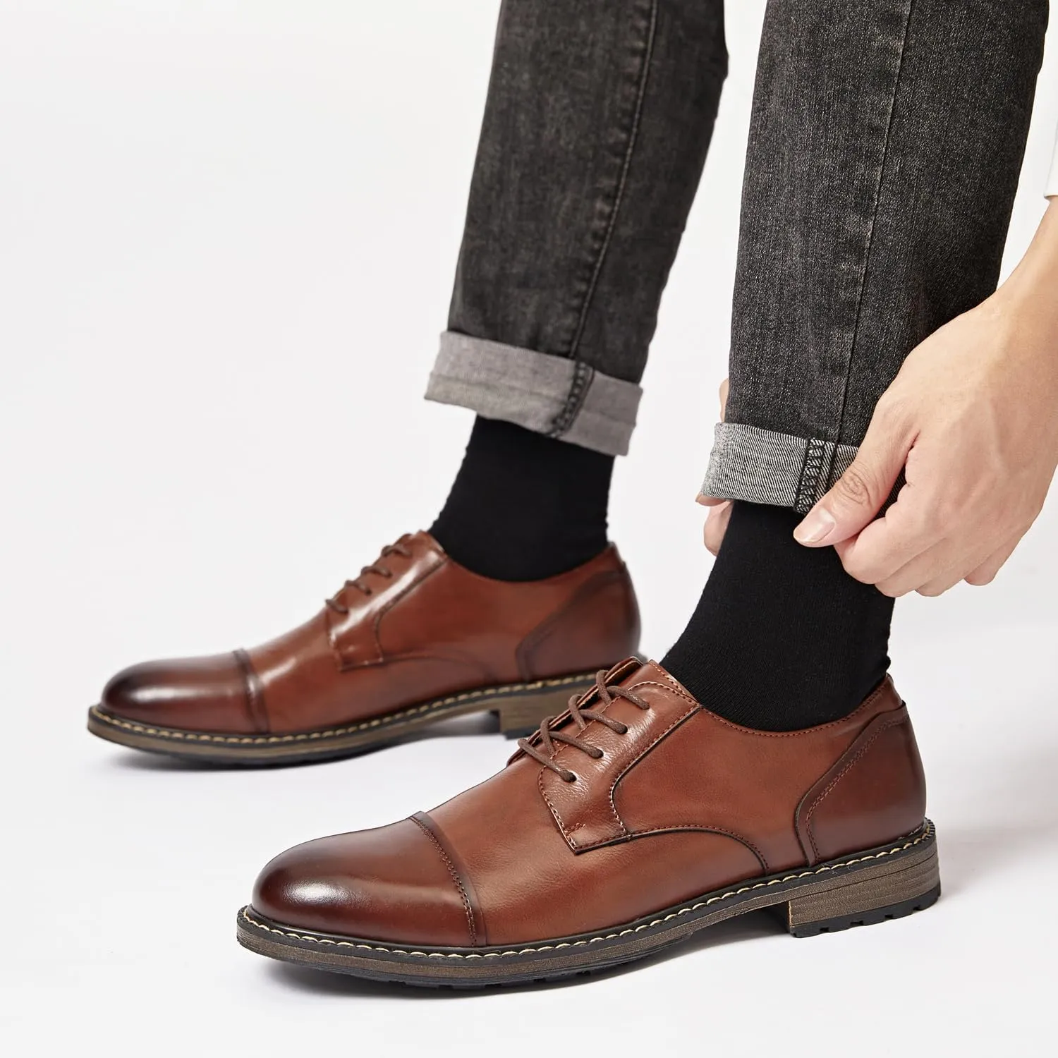 Men's Dress Shoes Oxford Shoes Formal Dress Shoes for Men Business Derby Shoes.