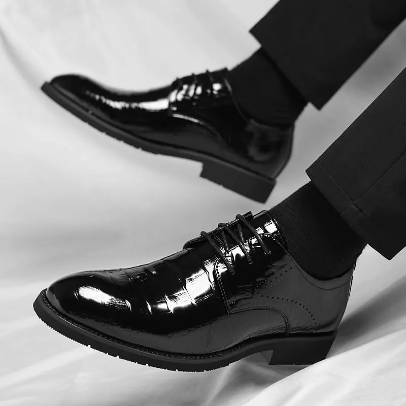 Men's Fashion Dress Shoes Mens Classic Formal Business Leather Oxford Shoes Wingtip Retro Brogue Shoes for Men(7.5)