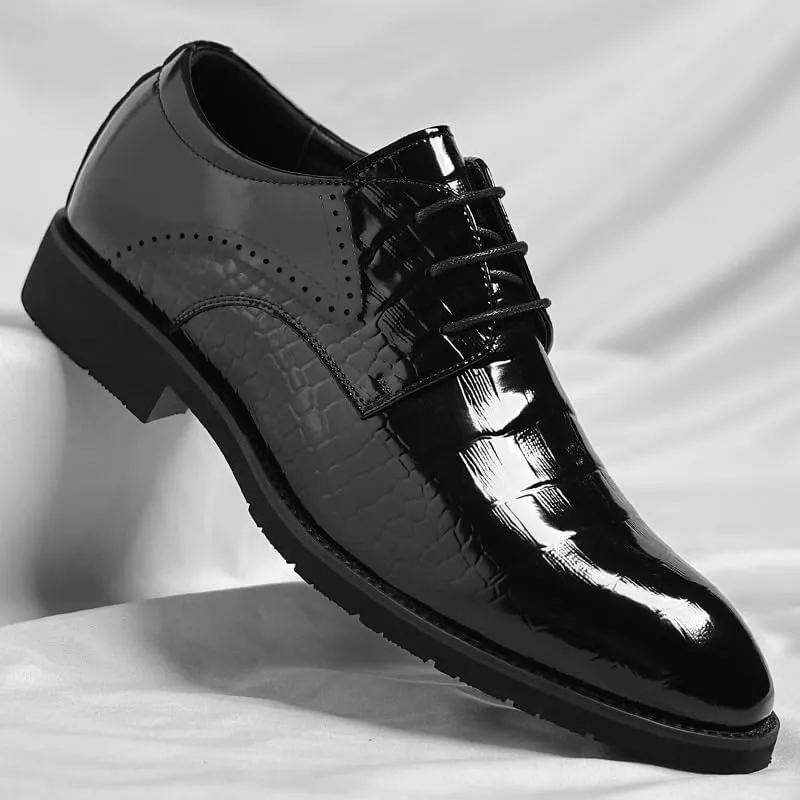Men's Fashion Dress Shoes Mens Classic Formal Business Leather Oxford Shoes Wingtip Retro Brogue Shoes for Men(7.5)