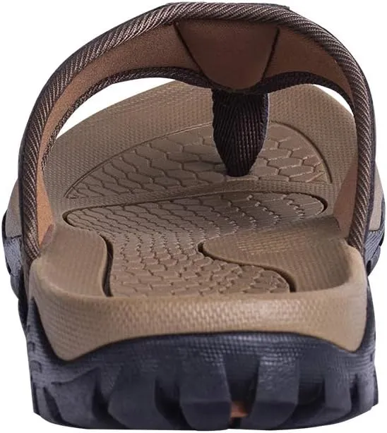 Mens Flip Flops Comfort Sport Thong Sandals for Indoor Outdoor Casual Beach Flip Flops for Men with Arch Support