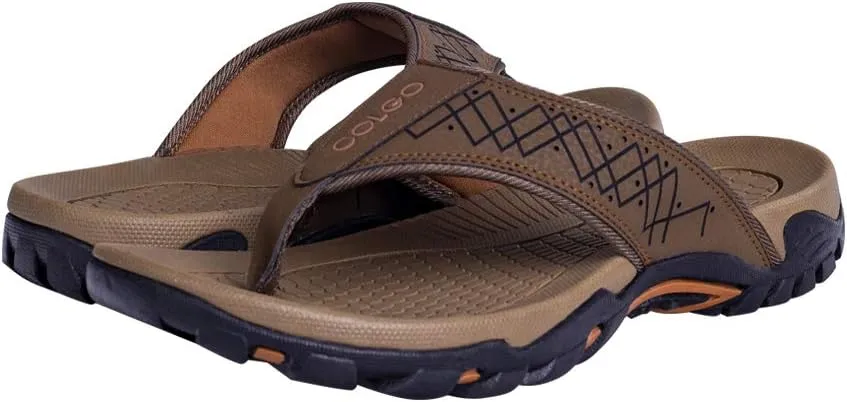 Mens Flip Flops Comfort Sport Thong Sandals for Indoor Outdoor Casual Beach Flip Flops for Men with Arch Support