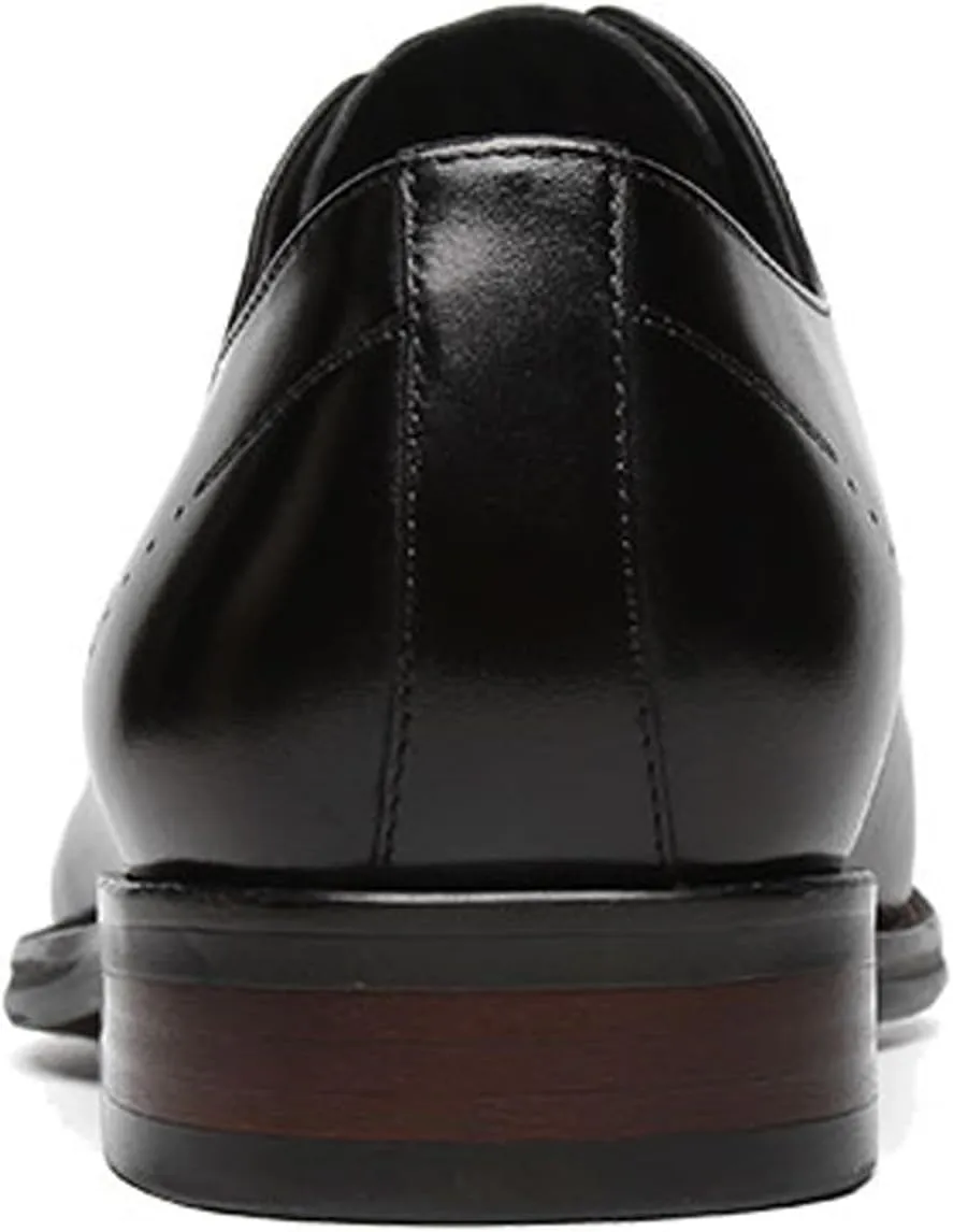 Men’s Genuine Leather Oxfords Dress Shoes – Handcrafted Cap-Toe Derby Shoes for Formal, Tuxedo, Prom, Wedding & Business Casual
