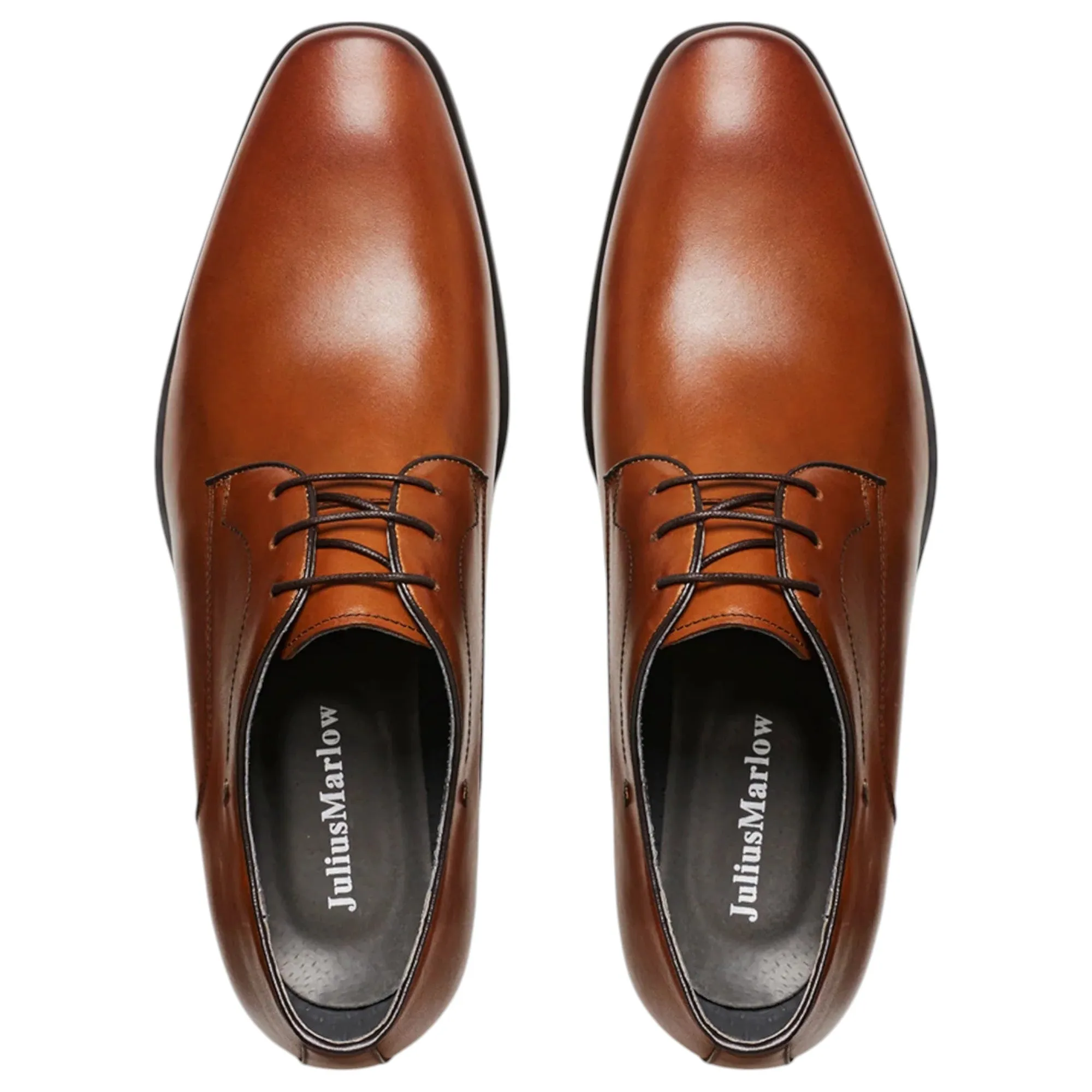 Mens Julius Marlow Keen Formal Dress Work Cognac Leather Lace Up Shoes