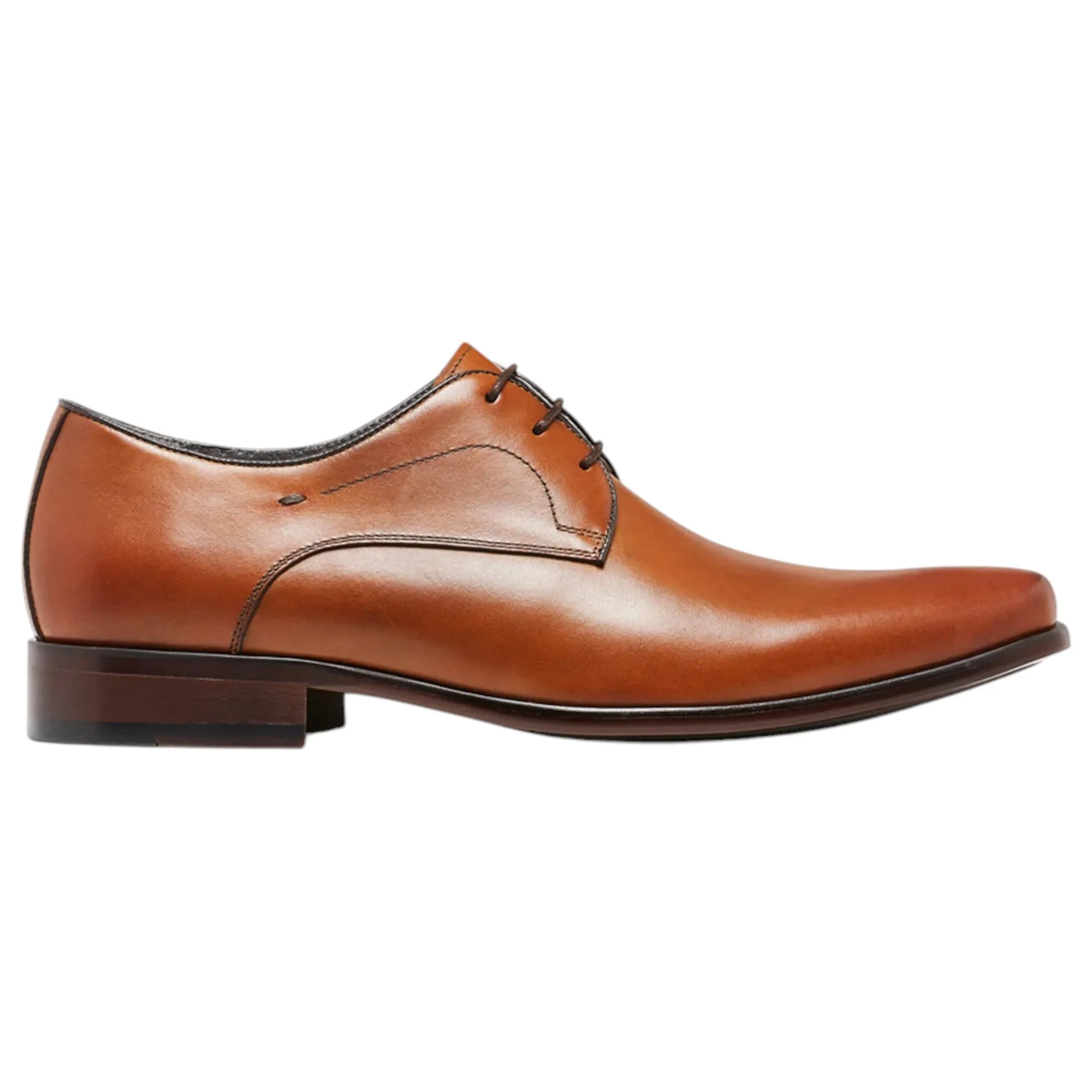 Mens Julius Marlow Keen Formal Dress Work Cognac Leather Lace Up Shoes