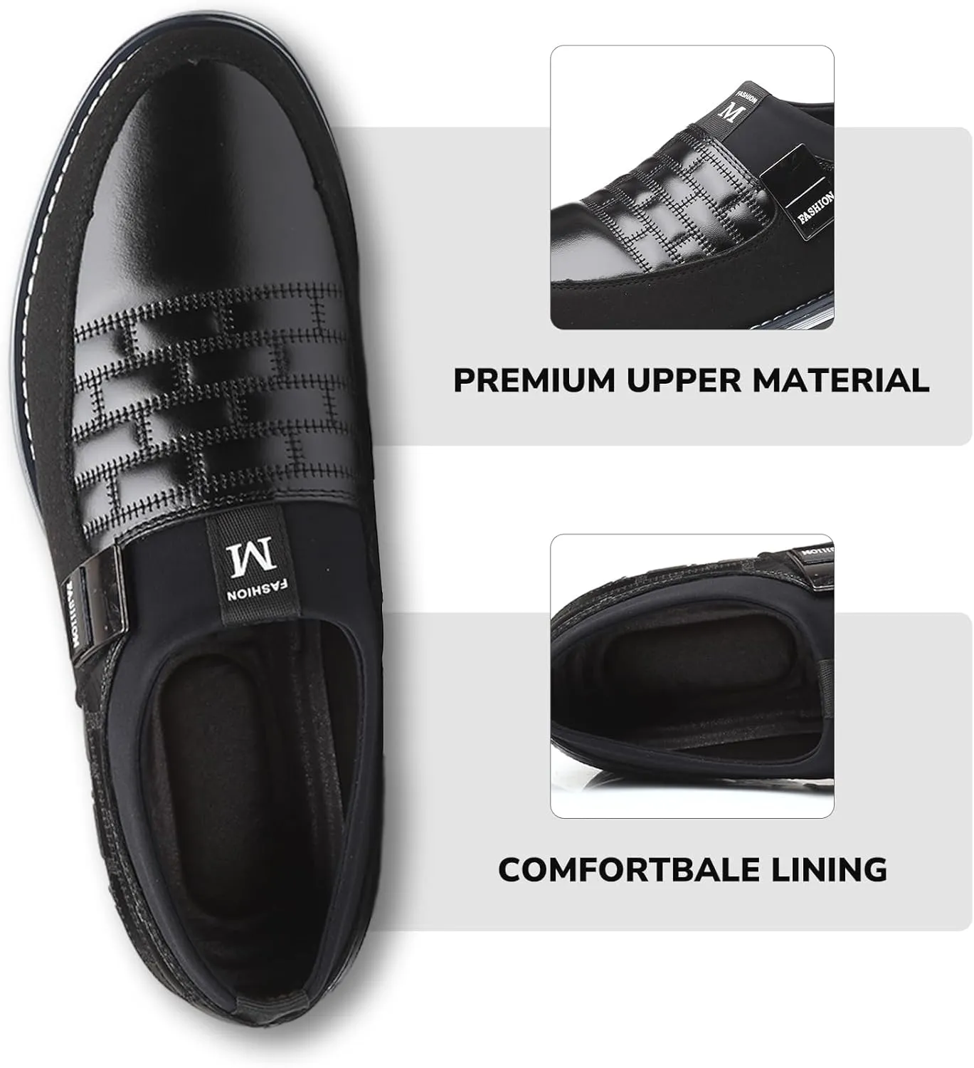 Men’s Oxford Derby Orthopedic Leather Shoes Formal Business Dress Sneakers Casual Walking Driving Slip-on Penny Loafers