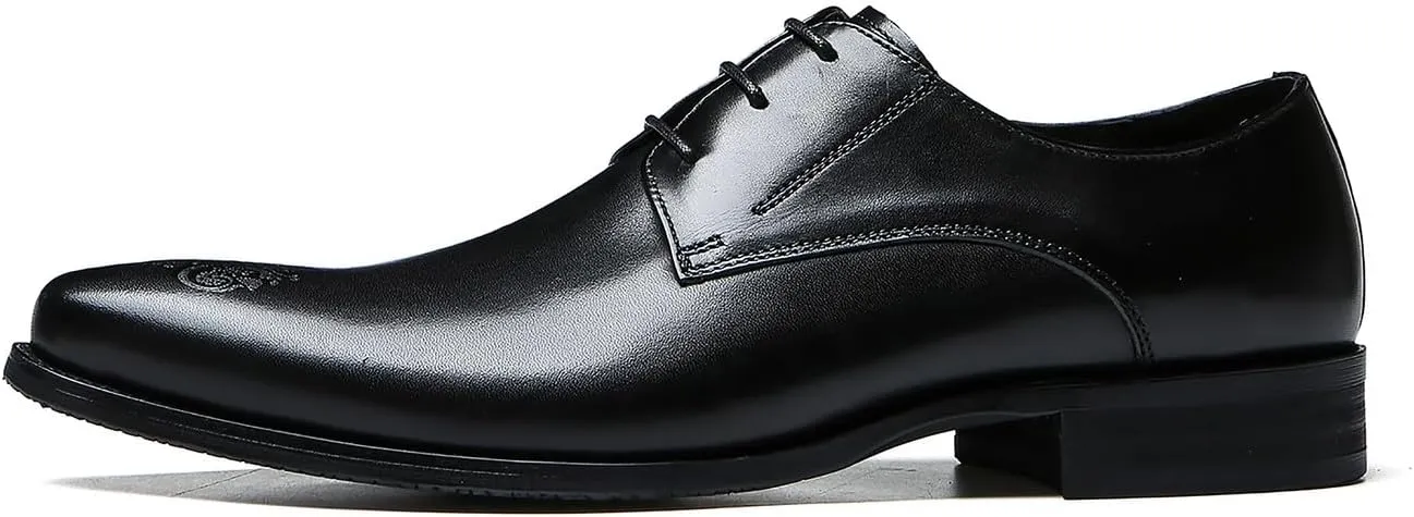 Men's Oxfords Formal Dress Leather Brogues Derby Business Prom Wedding Fashion Casual Walking Shoes for Men