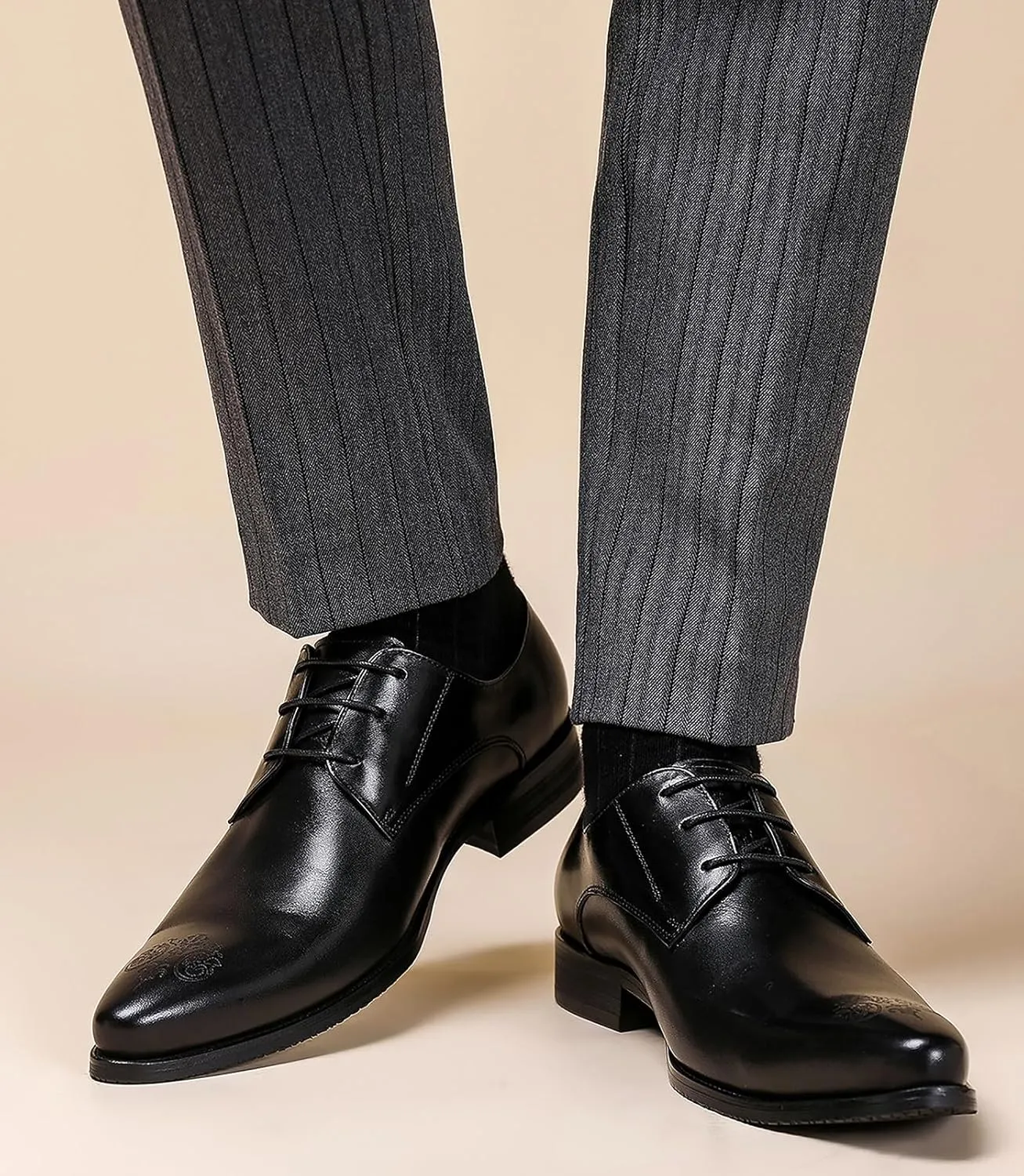 Men's Oxfords Formal Dress Leather Brogues Derby Business Prom Wedding Fashion Casual Walking Shoes for Men