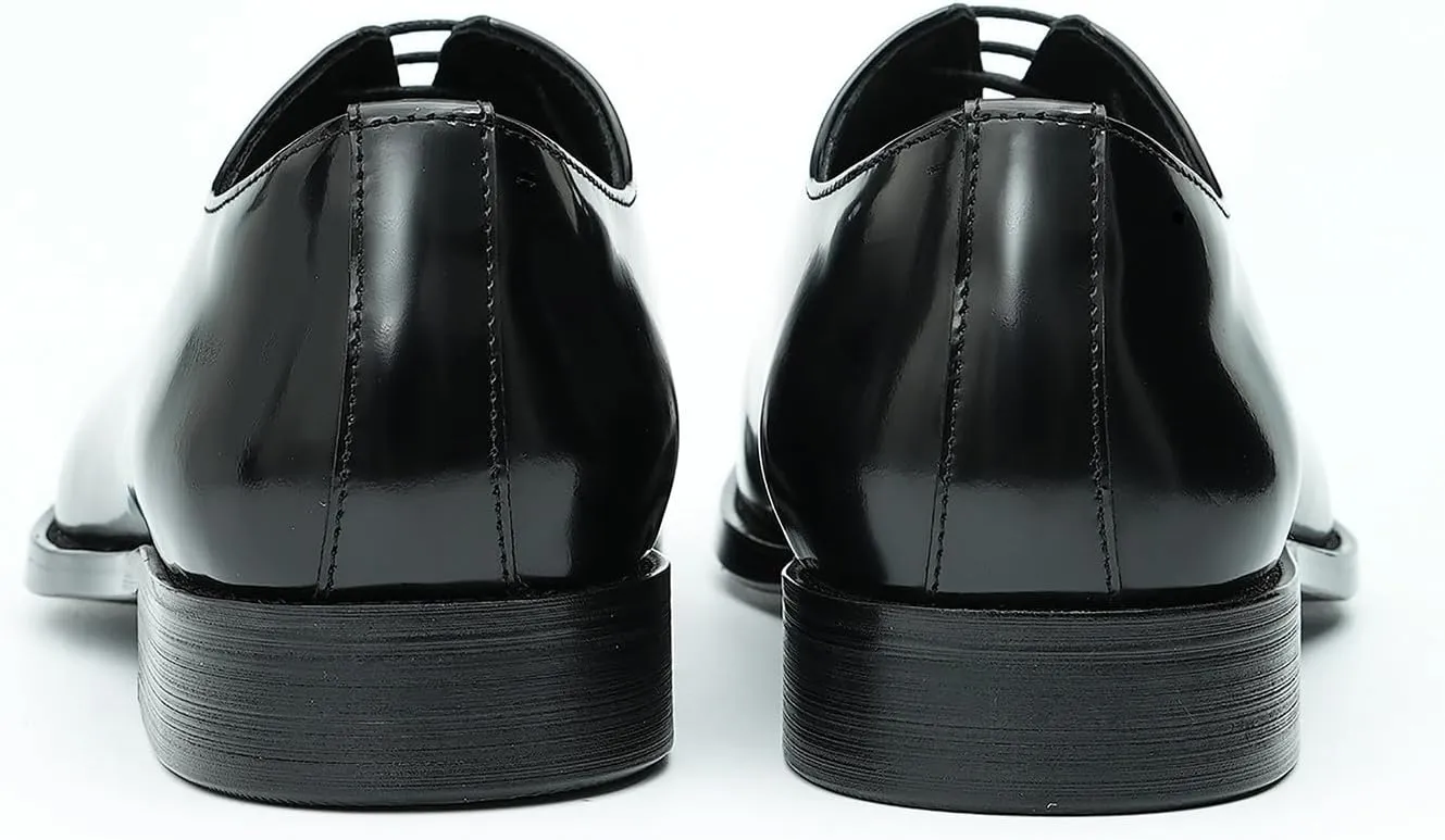 Mens Oxfords Formal Dress Shoes Fashion Prom Wedding Derby Business Tuxedo Patent Leather Whole Cut Oxfords Shoes for Men
