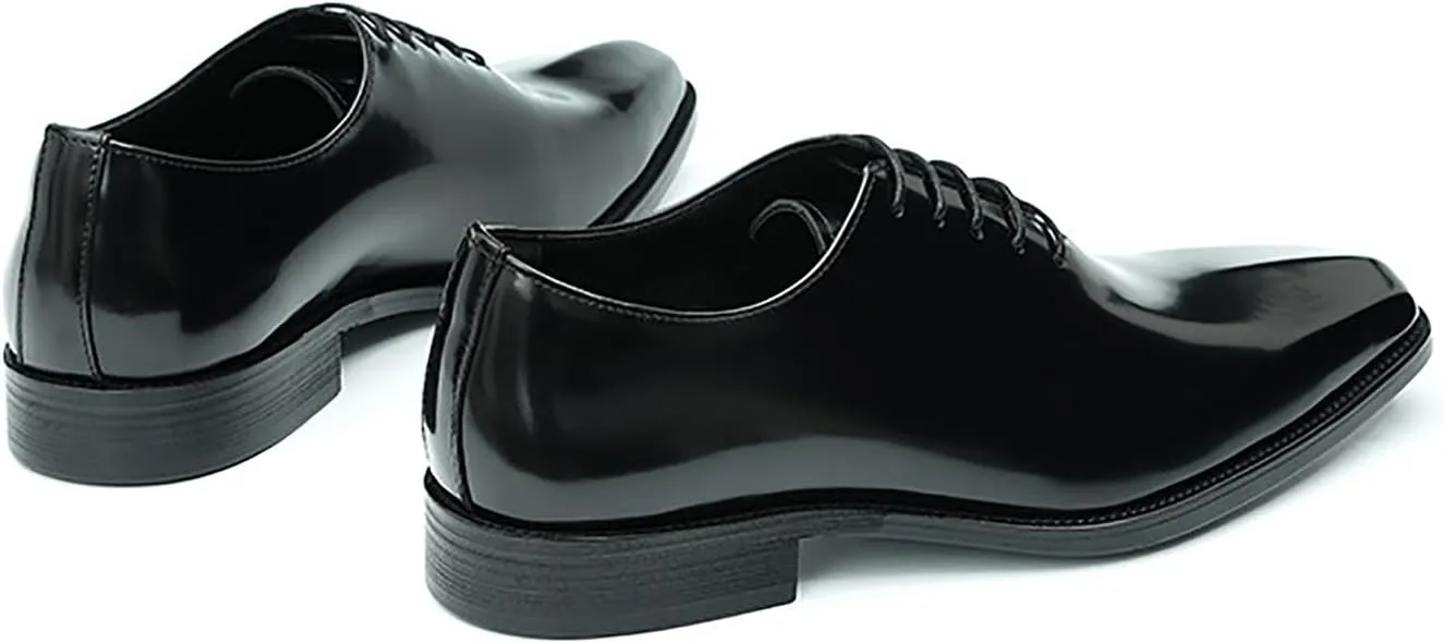 Mens Oxfords Formal Dress Shoes Fashion Prom Wedding Derby Business Tuxedo Patent Leather Whole Cut Oxfords Shoes for Men