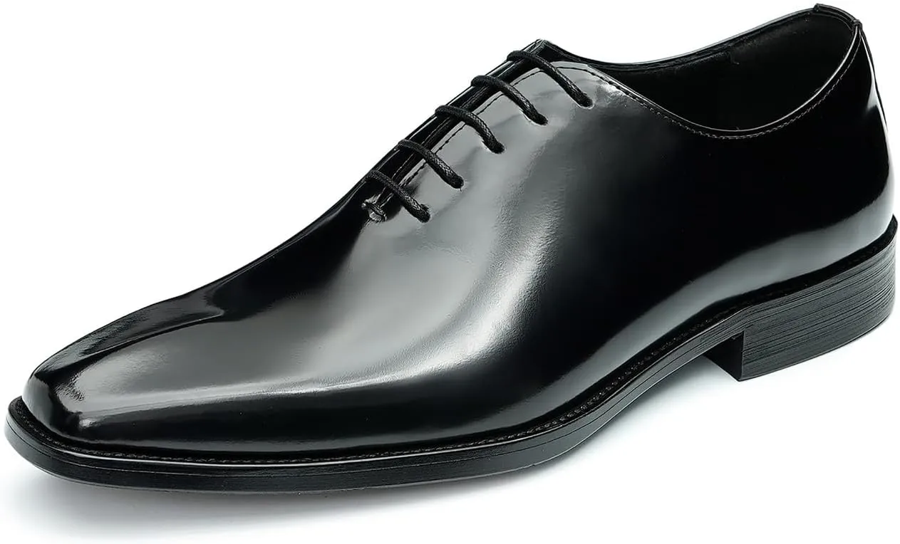 Mens Oxfords Formal Dress Shoes Fashion Prom Wedding Derby Business Tuxedo Patent Leather Whole Cut Oxfords Shoes for Men