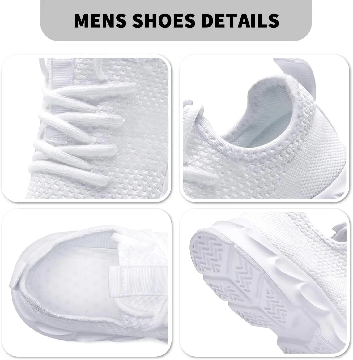 Mens Walking Shoes Slip On Tennis Non Slip Sneakers Outdoor Running Sports Trainers Athletic Sneaker Road Casual Workout Lightweight Shoes