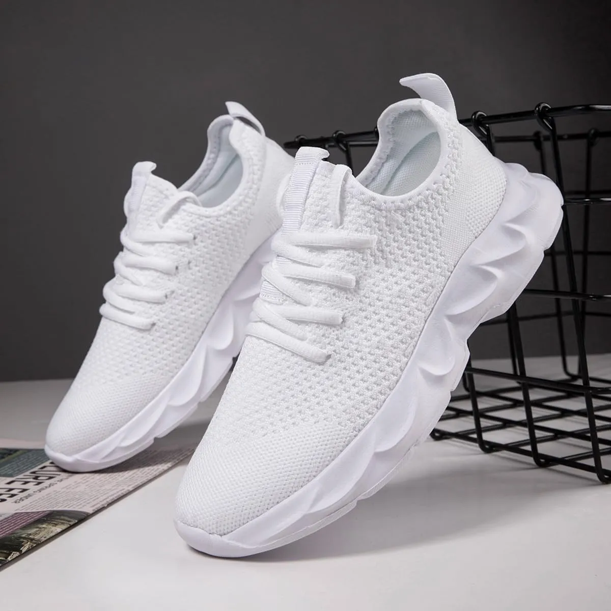 Mens Walking Shoes Slip On Tennis Non Slip Sneakers Outdoor Running Sports Trainers Athletic Sneaker Road Casual Workout Lightweight Shoes