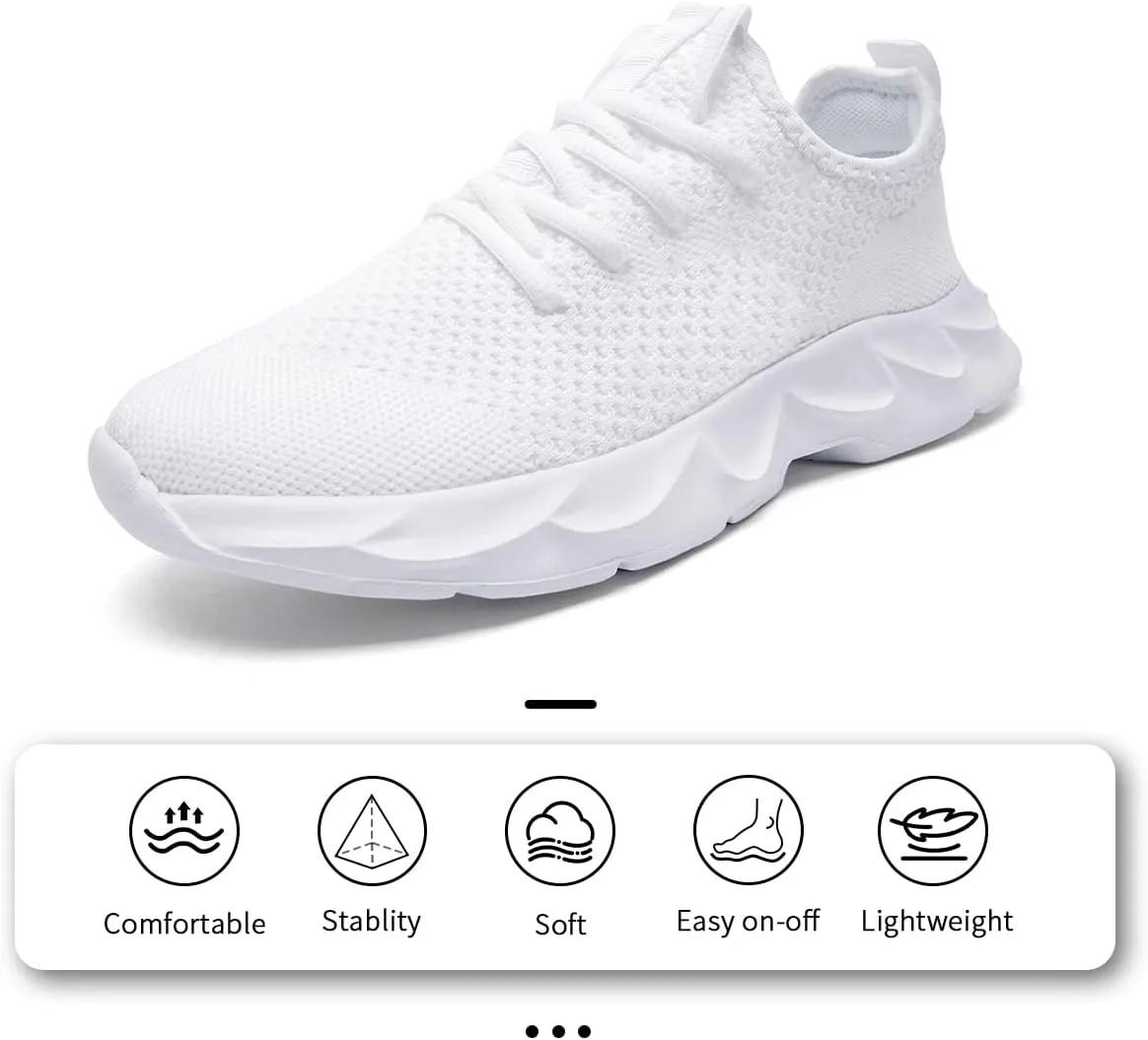 Mens Walking Shoes Slip On Tennis Non Slip Sneakers Outdoor Running Sports Trainers Athletic Sneaker Road Casual Workout Lightweight Shoes