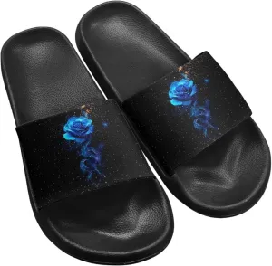 Micoklinlin Slide Sandals for Women Men Cute Rubber Slip-On Flip Flops Fashion Shower Yoga Pool Beach Waterproof Slippers