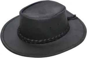 Minnetonka Unisex Fold Up Hat - Flat Brimmed Cowboy Hat with Portable Fold-Up Design and Reinforced Brim