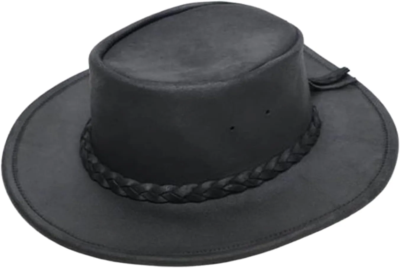 Minnetonka Unisex Fold Up Hat - Flat Brimmed Cowboy Hat with Portable Fold-Up Design and Reinforced Brim