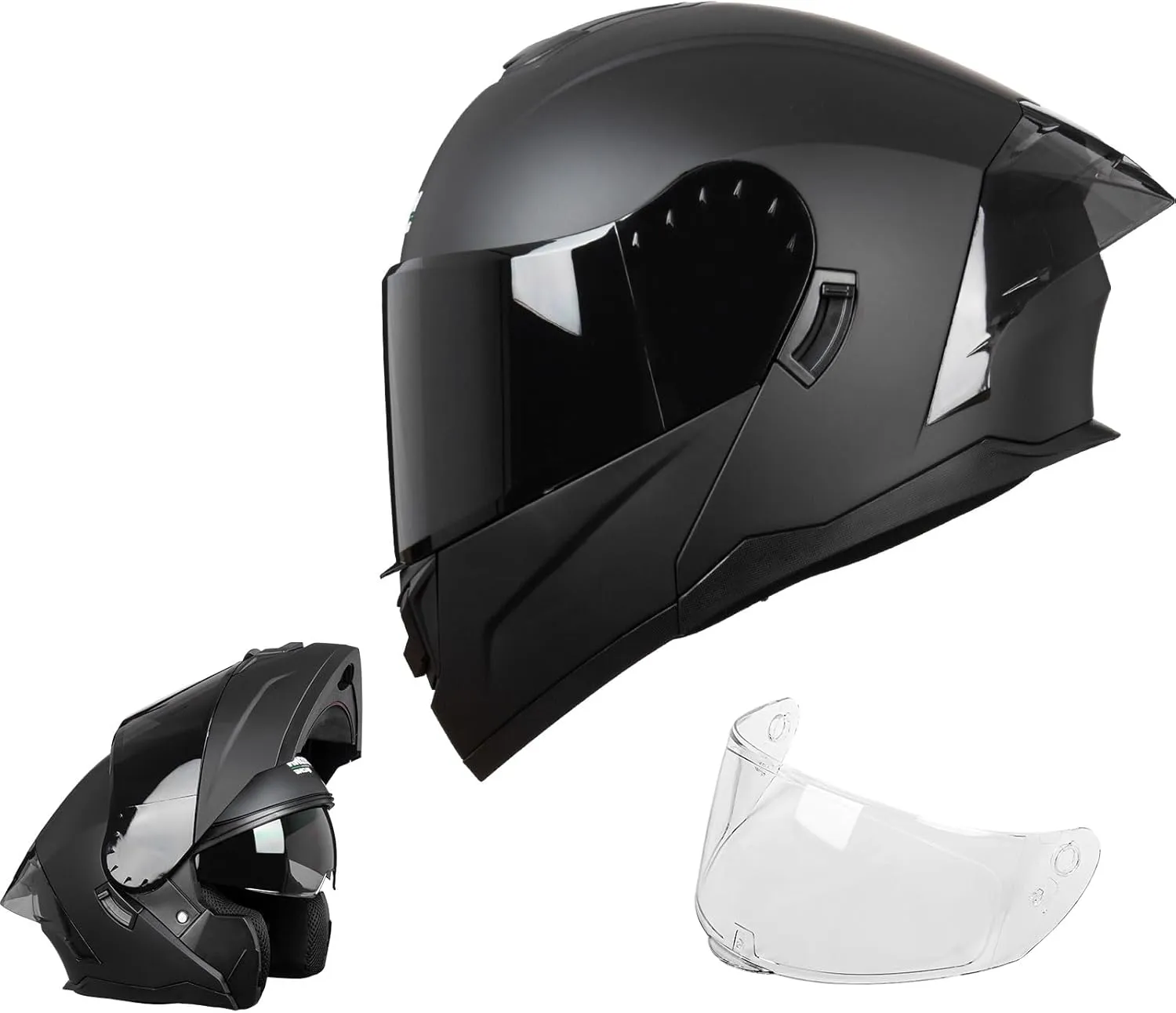 Modular Motorcycle Helmet with Flip-Up Design, DOT Approve with Extra Clear Visor, Full Face Motorcycle Helmets