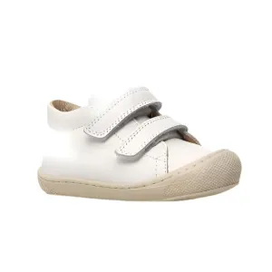 NATURINO COCOON UNISEX VELCRO FIRST WALKER SNEAKER WHITE SOLE BONE