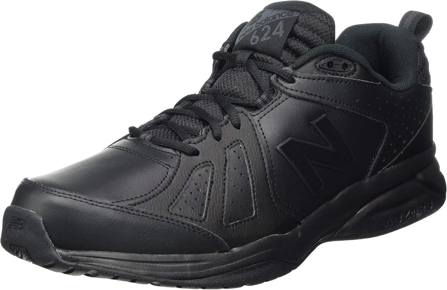 New Balance Men's 624v5 Fitness Shoes, Black, 13.5 Wide