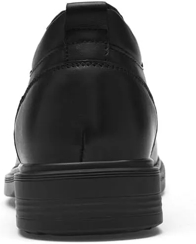 New Dress Oxford Shoes for Men Lace Up Round Toe Leather Derby Shoes Low Top Rubber Sole Non Slip Anti-Slip Party