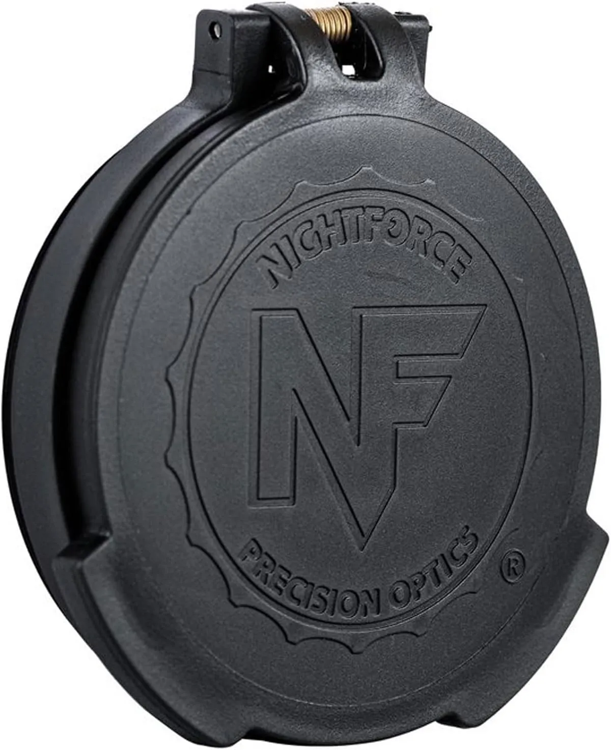 Nightforce Objective Durable Weather-Resistant Spring-Loaded Flip-Up Rotational Lens Caps with Thread-in Attachment