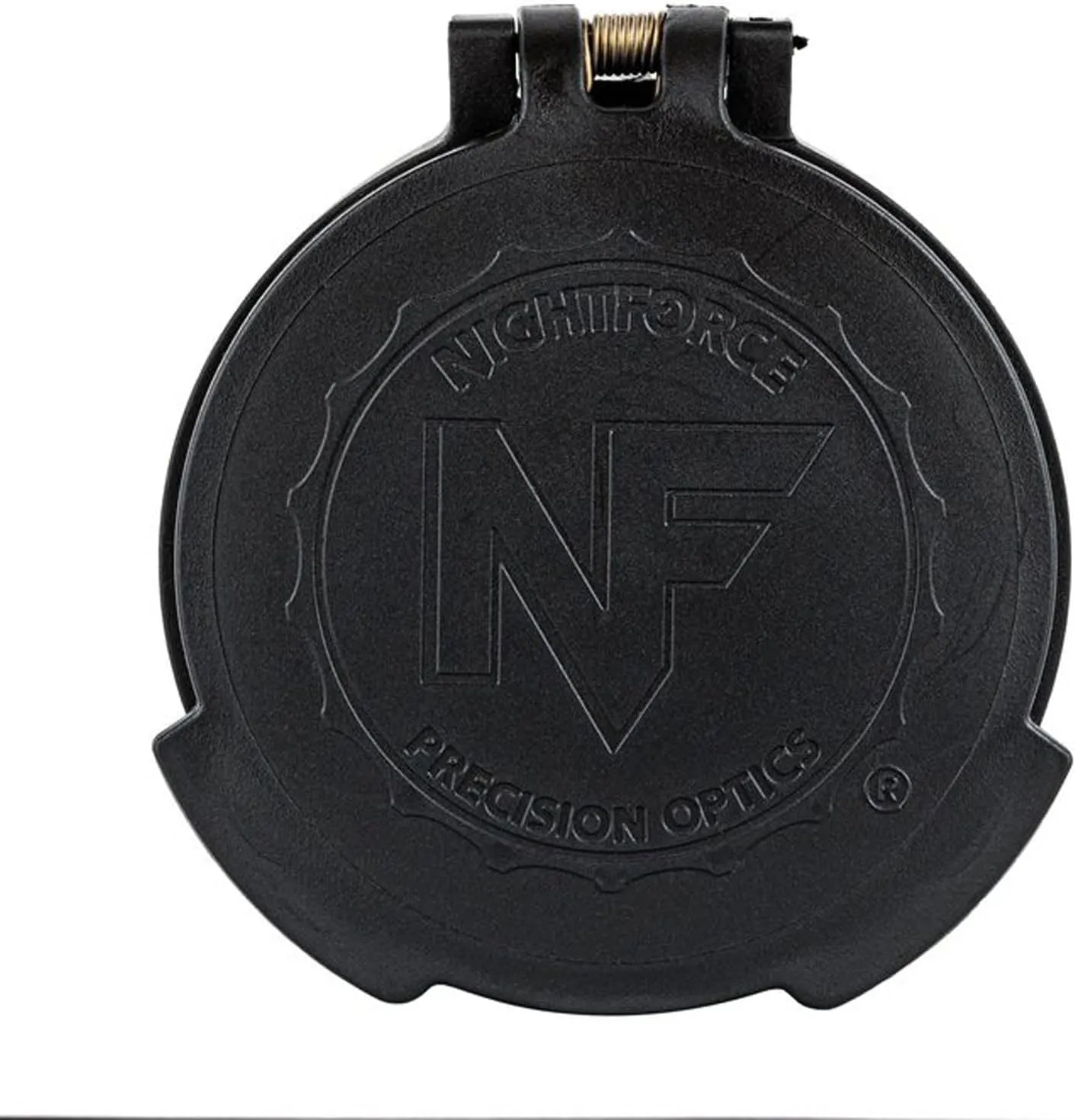 Nightforce Objective Durable Weather-Resistant Spring-Loaded Flip-Up Rotational Lens Caps with Thread-in Attachment