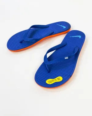 Nike Solar Soft Flip Flop Slides in blue