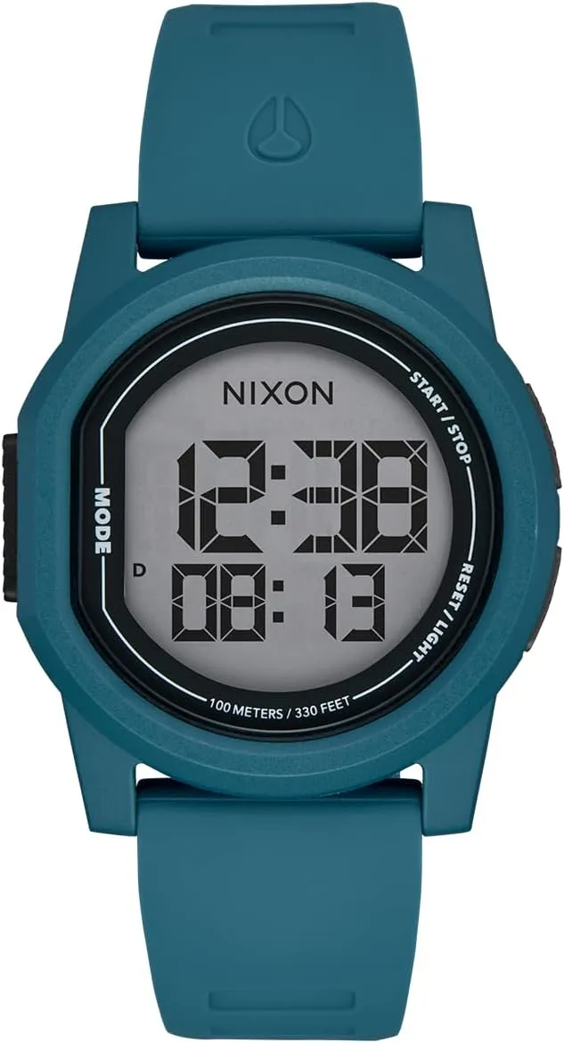 NIXON Disk A1370-100m Water Resistant Men's Digital Watch (39mm Watch Face, 20mm Silicone Band)