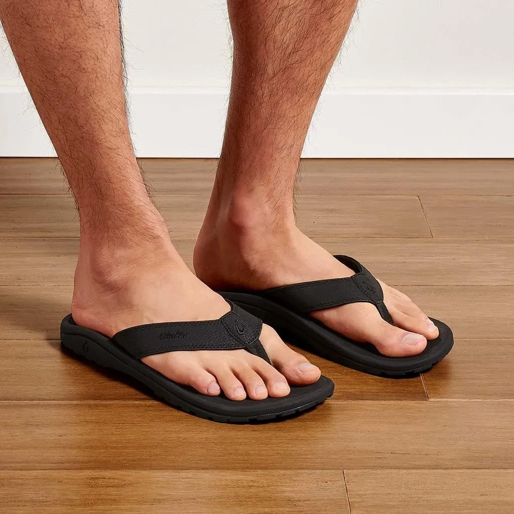 OLUKAI Ohana Men's Beach Sandals, Water Resistant Flip Flops, Arch Support & Comfort Fit, Lightweight & Durable, Enhanced Grip & Traction