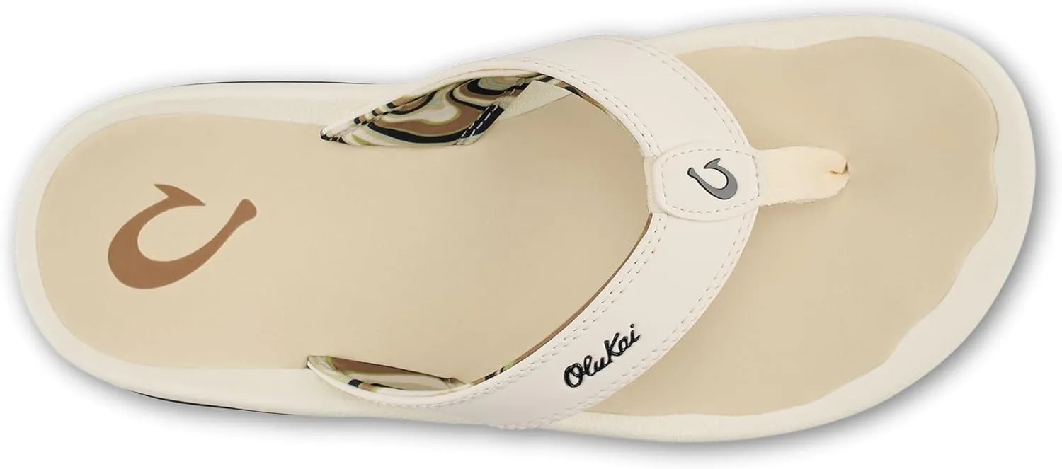 OLUKAI Ohana Men's Beach Sandals, Water Resistant Flip Flops, Arch Support & Comfort Fit, Lightweight & Durable, Enhanced Grip & Traction