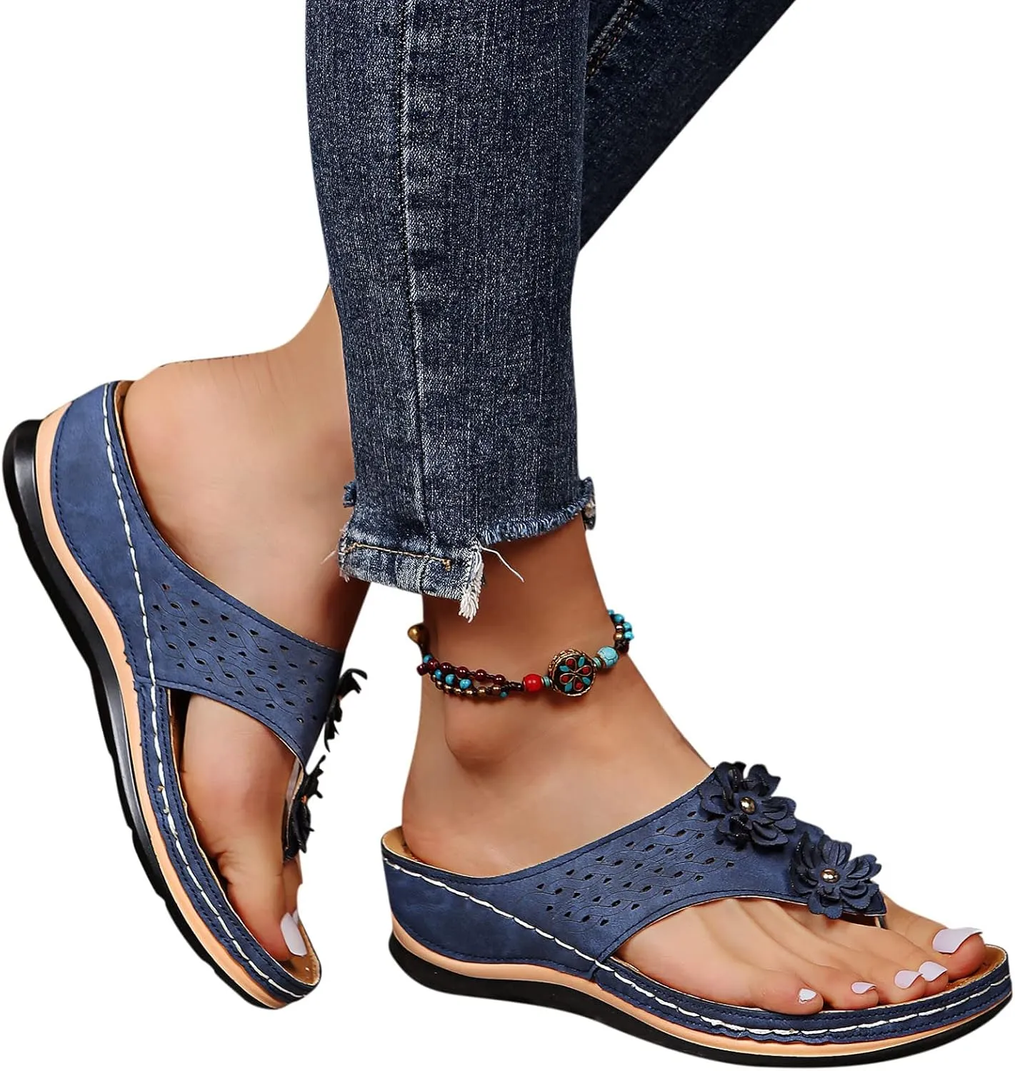 Orthopedic Slides for Women Arch Support Recovery Sandals Thick Cushion Yoga Mat Slip On Summer Casual Indoor Outdoor Shoes