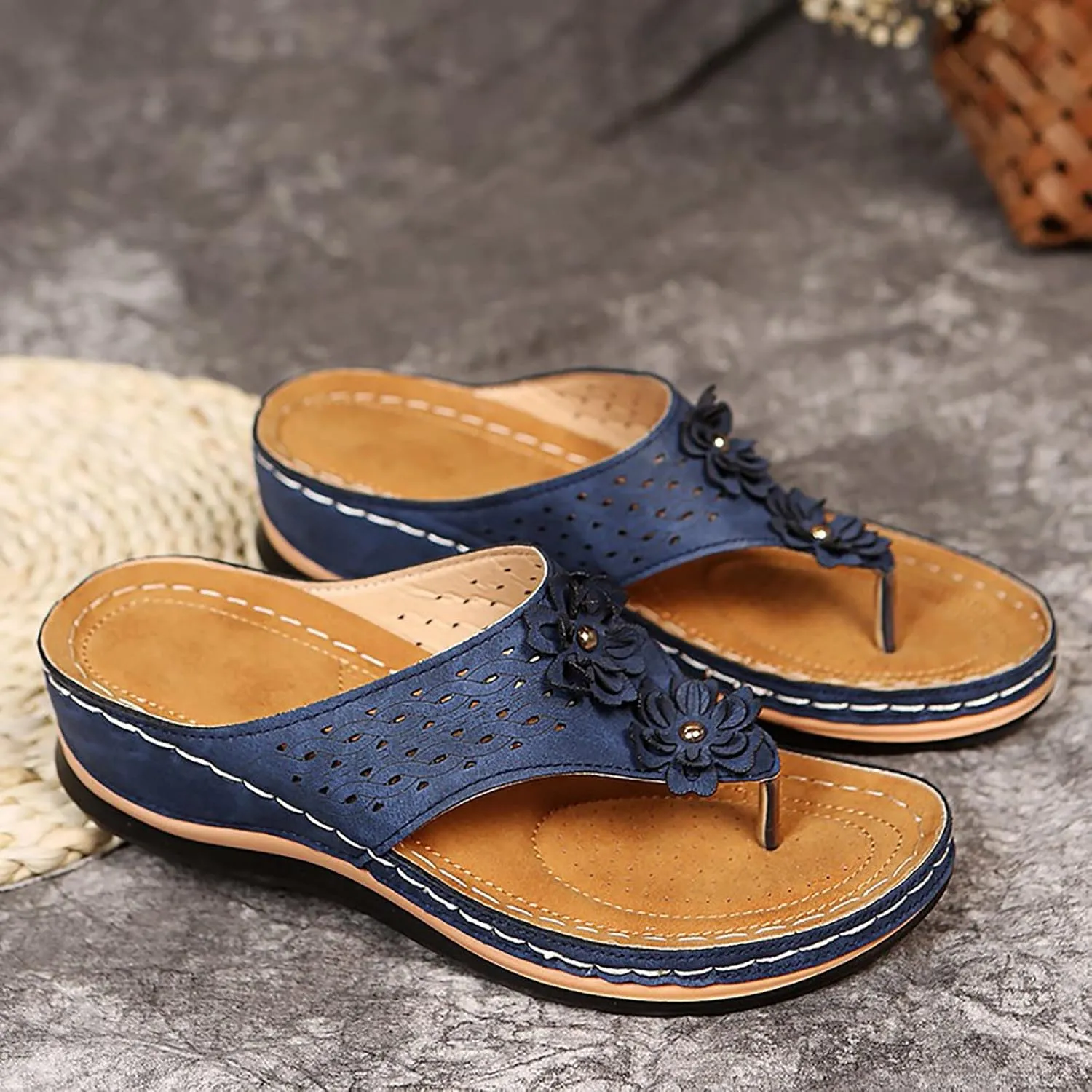 Orthopedic Slides for Women Arch Support Recovery Sandals Thick Cushion Yoga Mat Slip On Summer Casual Indoor Outdoor Shoes