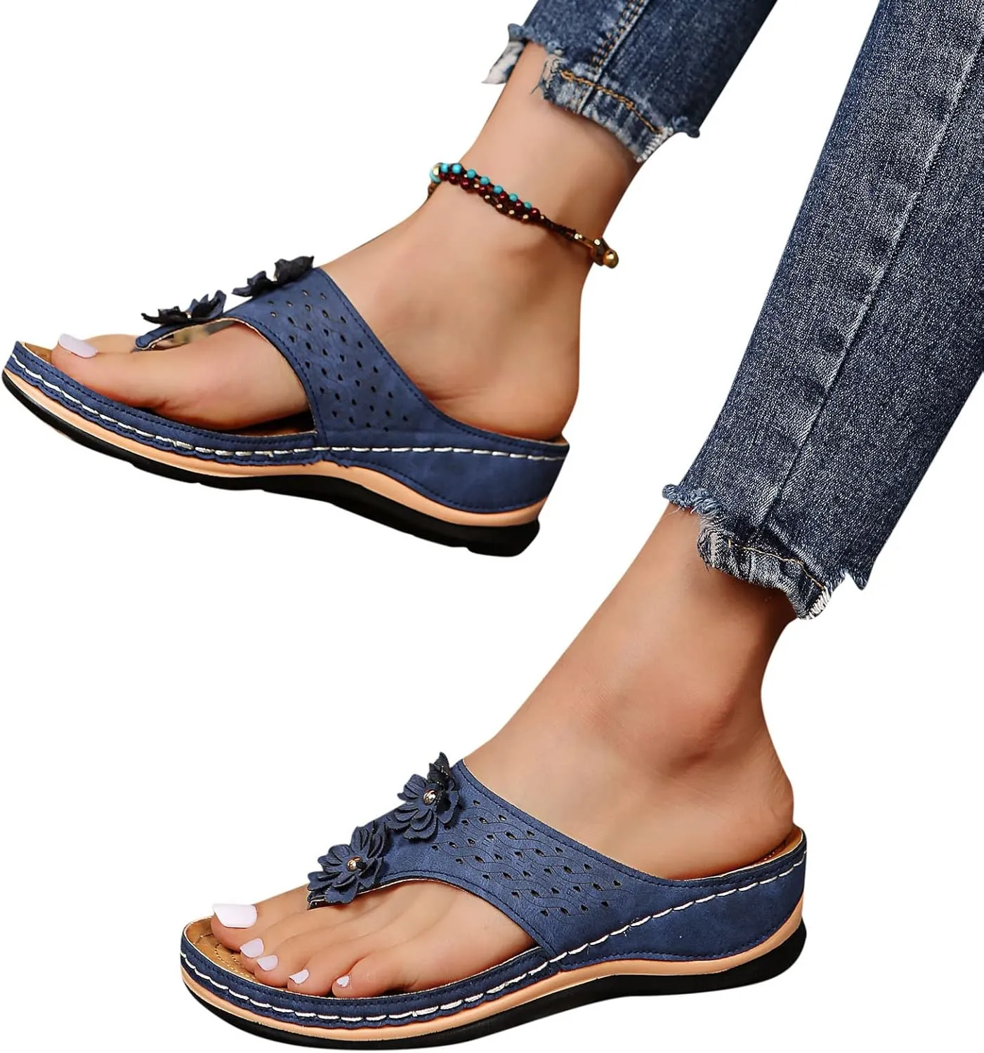 Orthopedic Slides for Women Arch Support Recovery Sandals Thick Cushion Yoga Mat Slip On Summer Casual Indoor Outdoor Shoes