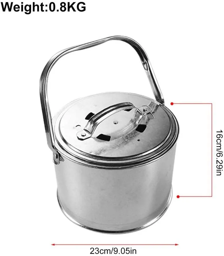Outdoor Wood Stove Foldable Ultralight, Portable Tent Camping Stove Carbon Steel/Stainless Steel for Cooking Heating BBQ Fishing RV Travel with Carry Bag