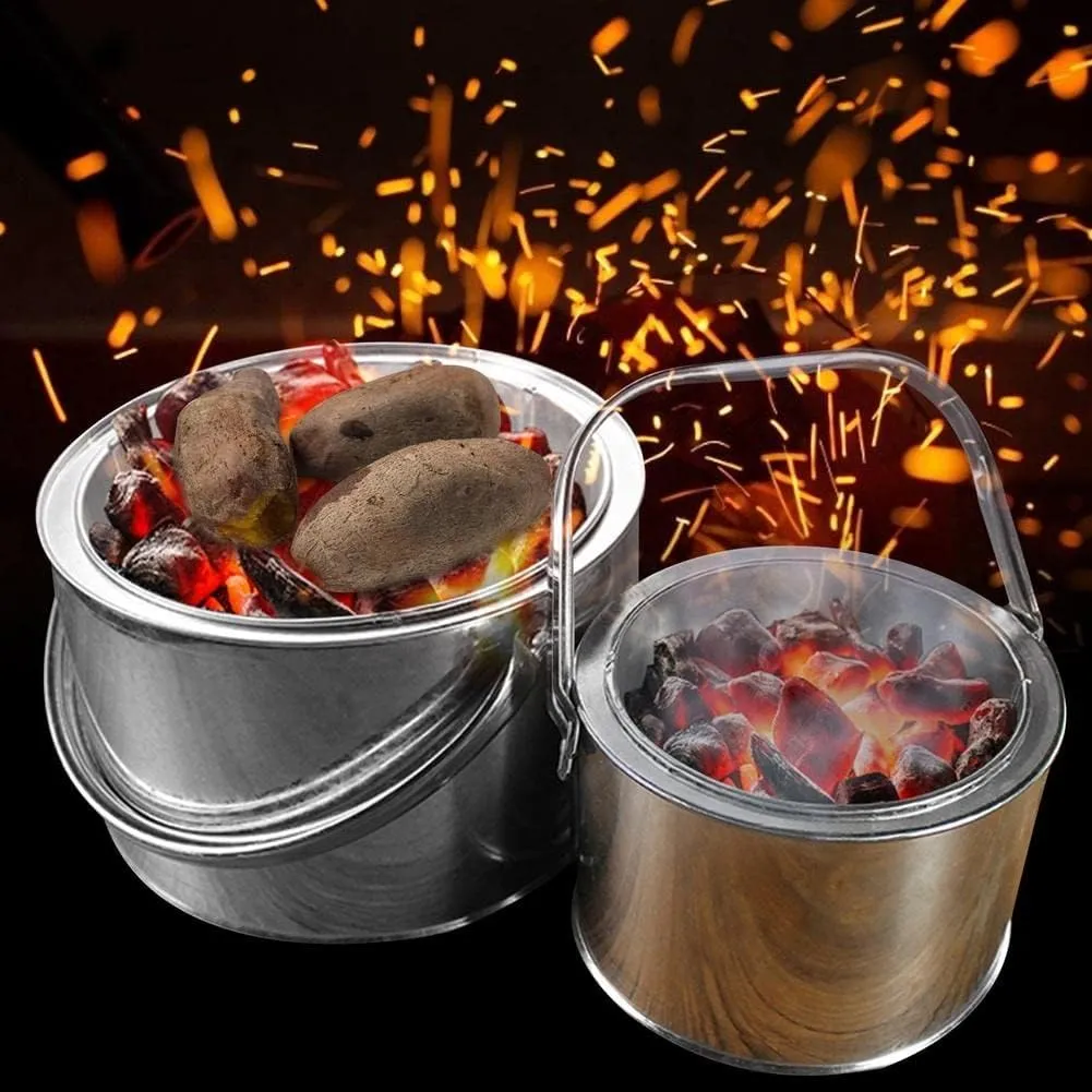 Outdoor Wood Stove Foldable Ultralight, Portable Tent Camping Stove Carbon Steel/Stainless Steel for Cooking Heating BBQ Fishing RV Travel with Carry Bag