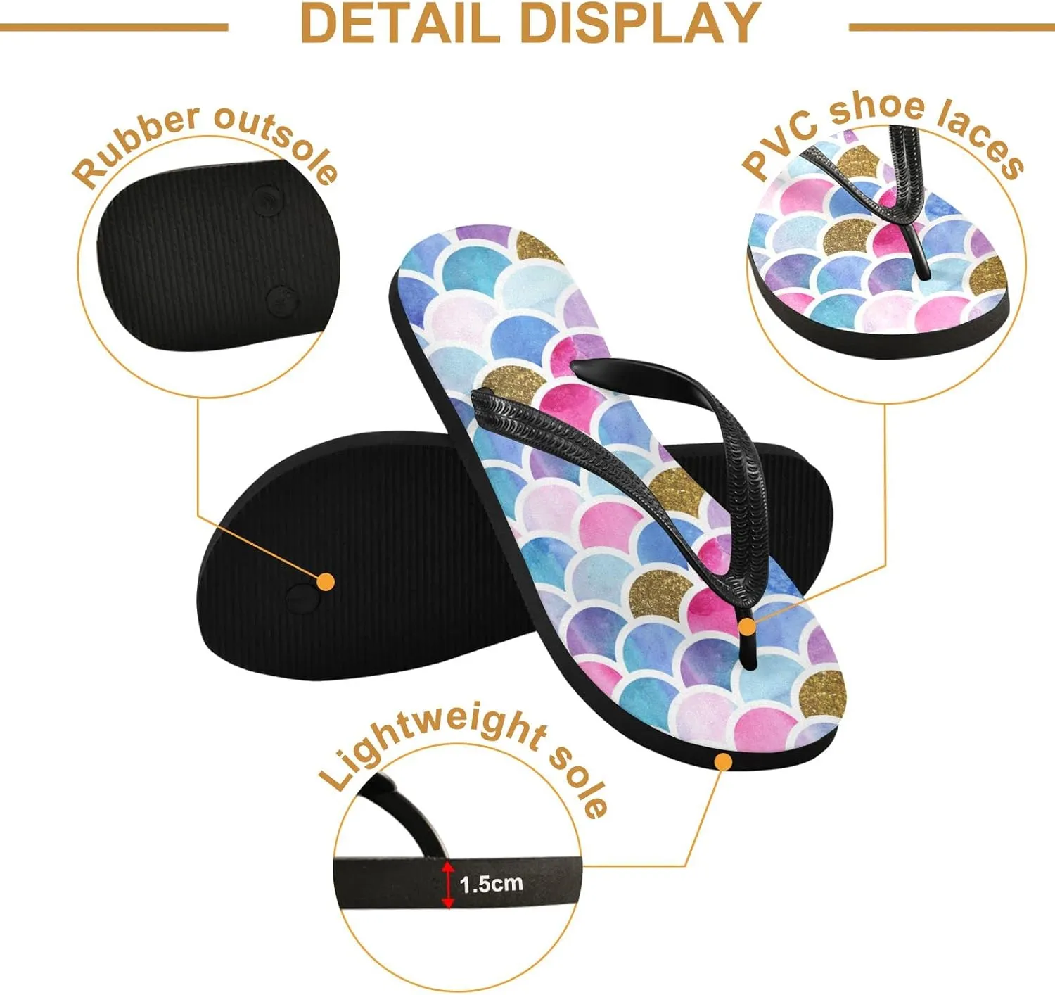 Oyihfvs Flip Flops Flip Sandal Home Slippers Hotel Spa Bedroom for Men Women XS-XXL