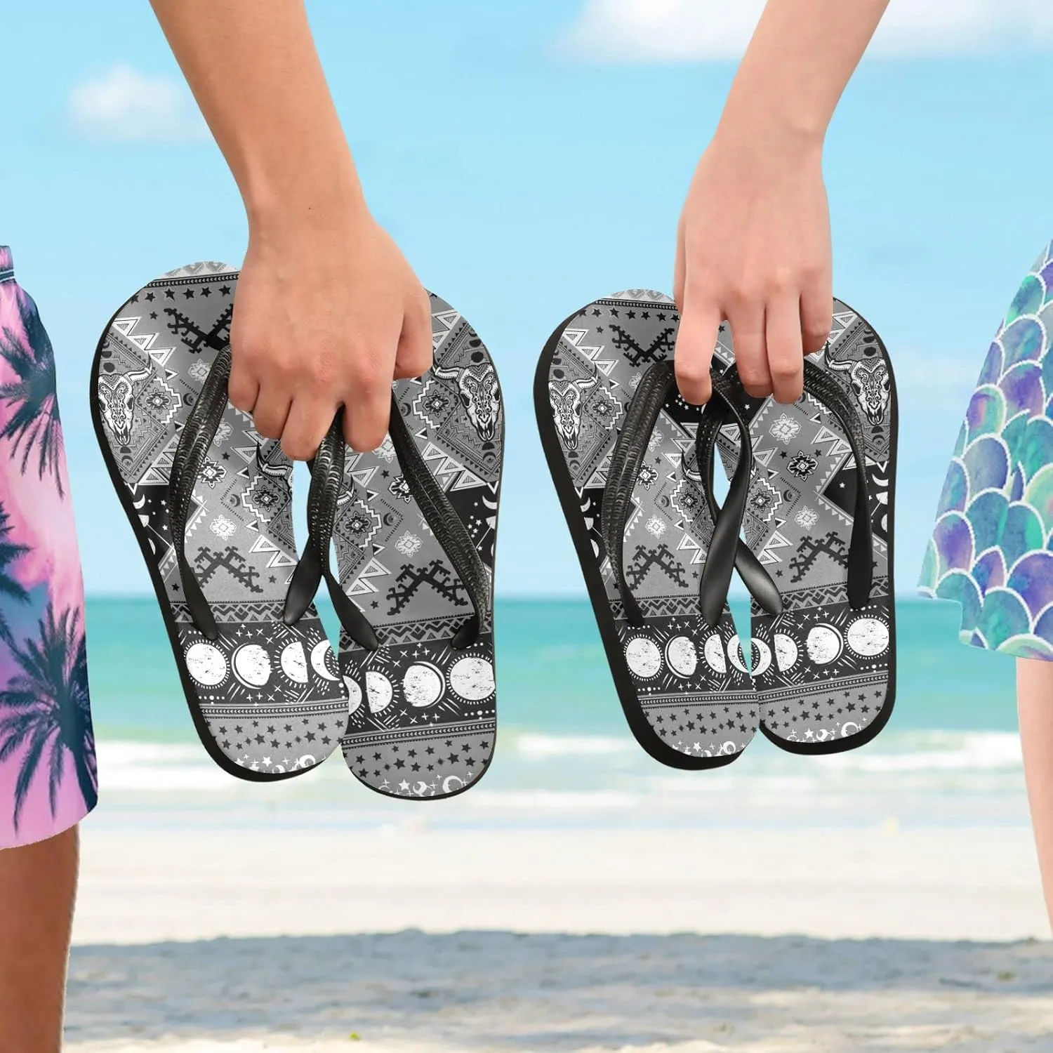 Oyihfvs Flip Flops Flip Sandal Home Slippers Hotel Spa Bedroom for Men Women XS-XXL