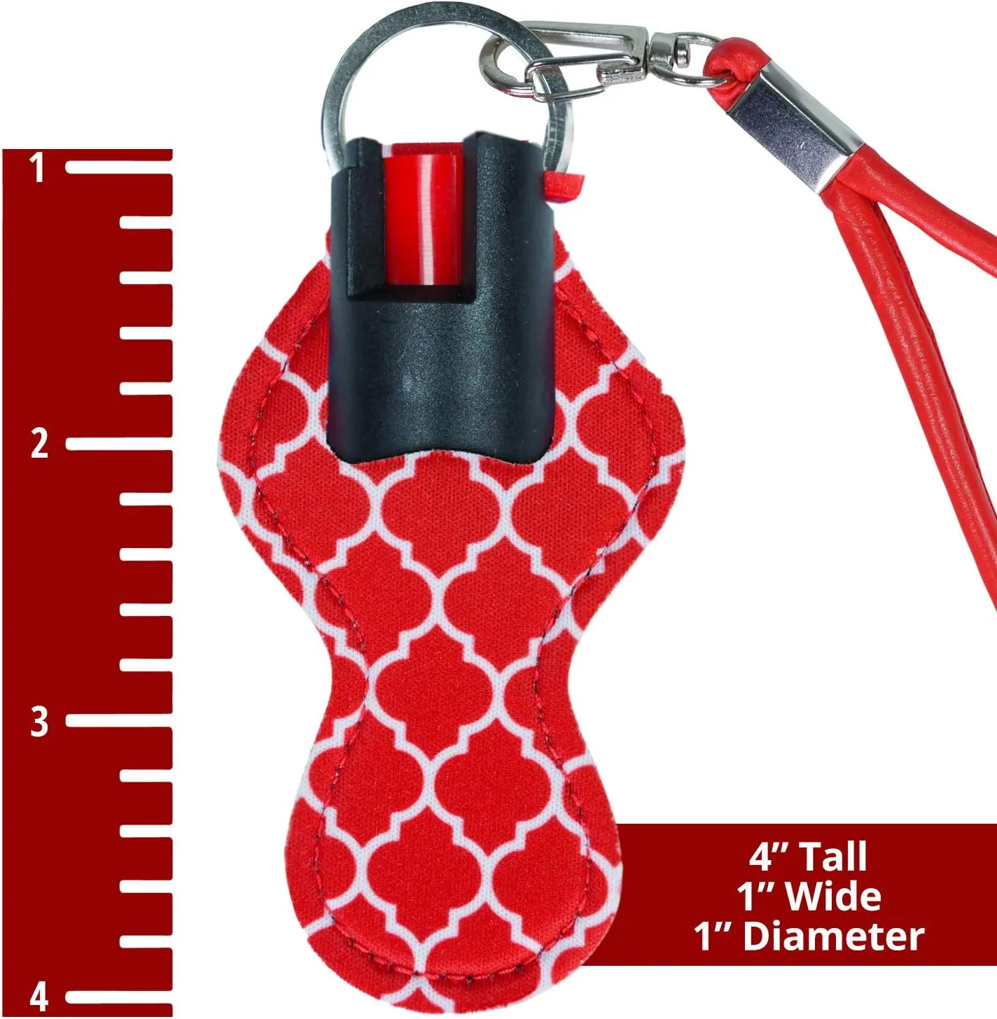 Pepper Spray Keychain Personal Alarm for Women - Police Strength OC Spray w/Safety Flip - Hear 600ft Away - Quick Release