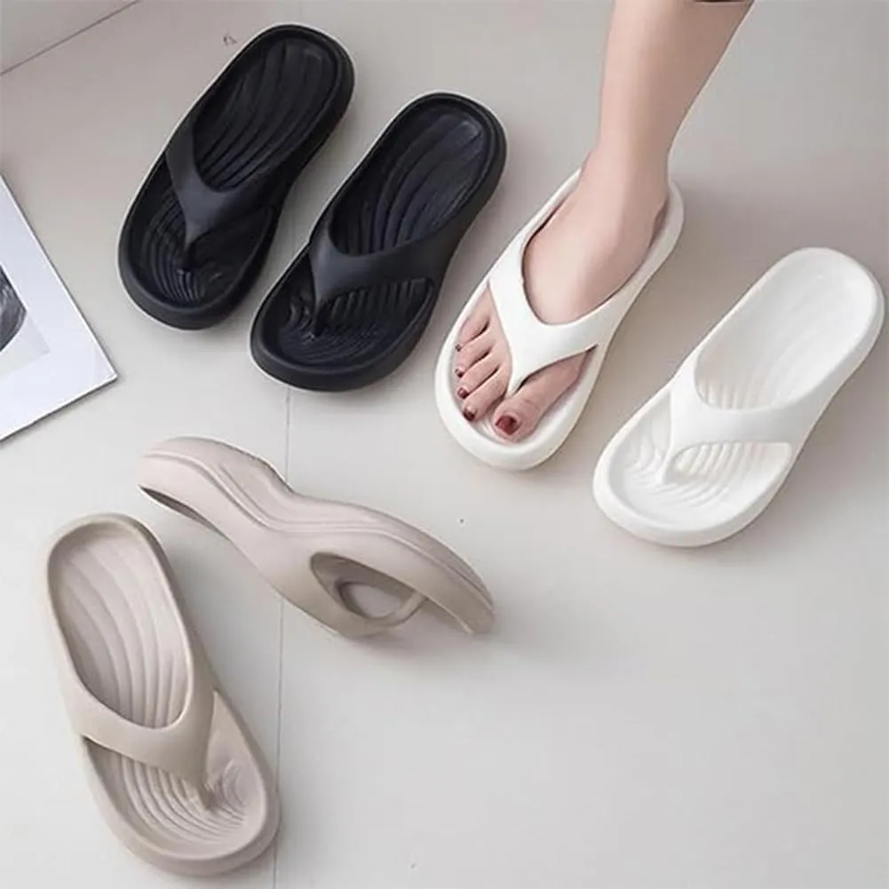 Pillow Arch Support Flip Flops, Summer Beach Shoes for Women Men, Lightweight Non-slip Slides, All Day Relief