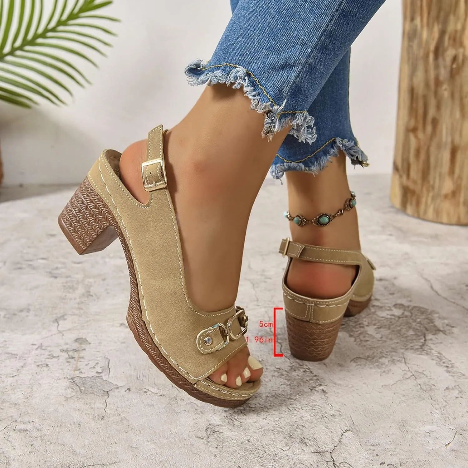 Platform Sandals Women Espadrille Wedge Casual Slippers Open Toe Dressy Heels Summer Slingback Wide Beach High Espadrilles Slip on Cute Slip-on Adjustable Buckle Ankle Strap Shoes Wedges