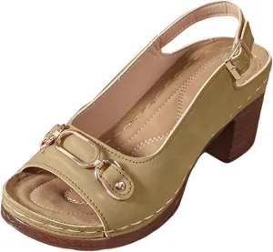 Platform Sandals Women Espadrille Wedge Casual Slippers Open Toe Dressy Heels Summer Slingback Wide Beach High Espadrilles Slip on Cute Slip-on Adjustable Buckle Ankle Strap Shoes Wedges