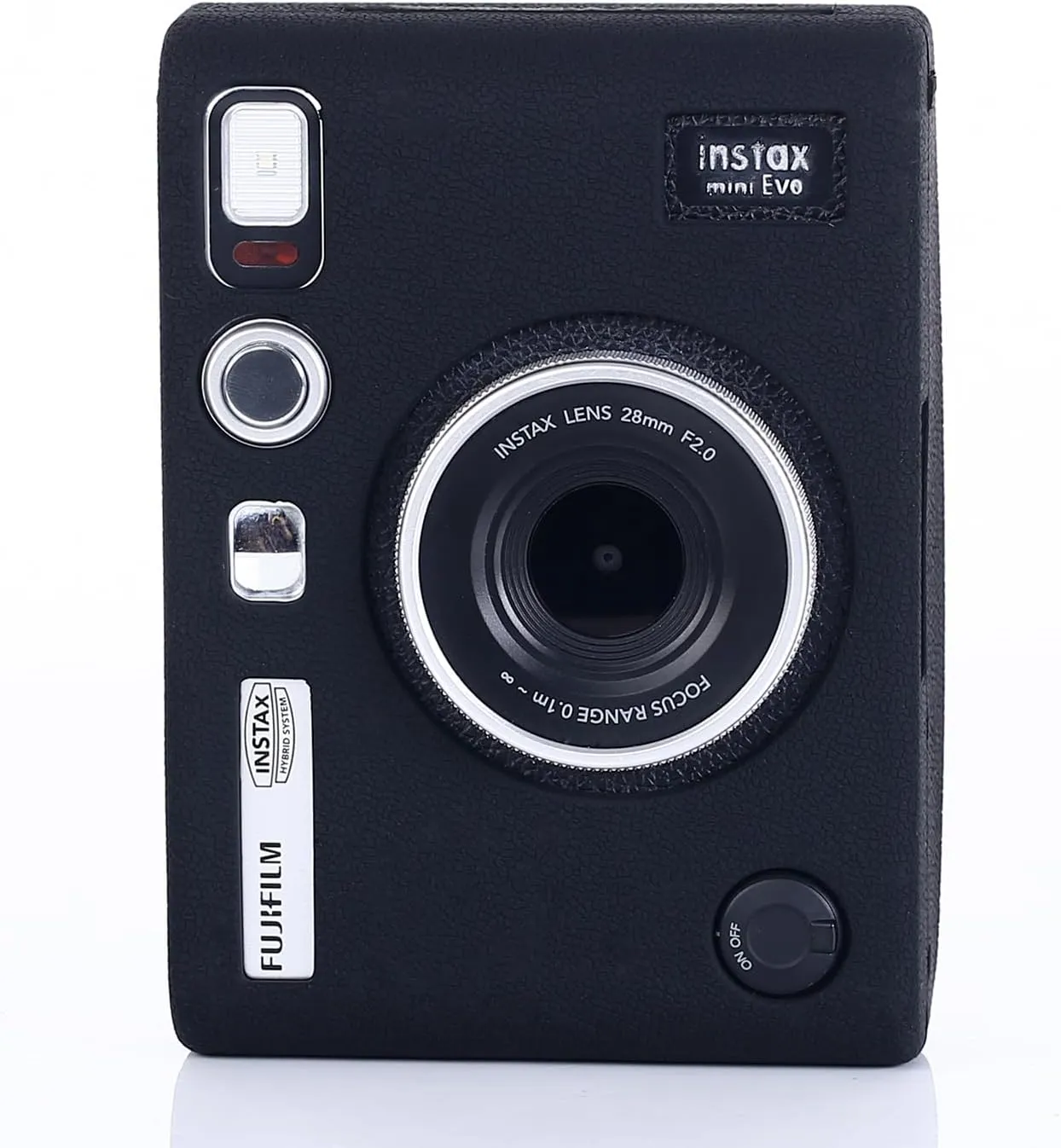 Pocoukate Protective Case for Instax Mini EVO, Soft Silicone Cover Bag with Screen Protector for Fujifilm Instax Mini EVO Instant Camera - Black