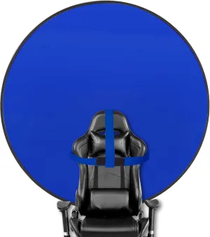 Portable Green Screen Chair, 57 in Greenscreen Backdrop with Stand Double Sided Foldable Green Background, Chroma Key, for Photography Streaming Gaming Photo Zoom Video Chats and Meeting (Blue)