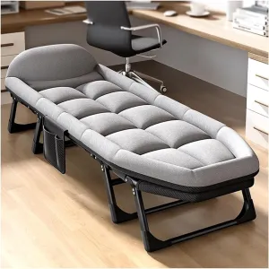 Portable Heavy - Duty Folding Camping Cot with Cushion and Pillow: Ideal for Tent Use and Outdoor Recreation(Size:180 × 60 × 40 cm)